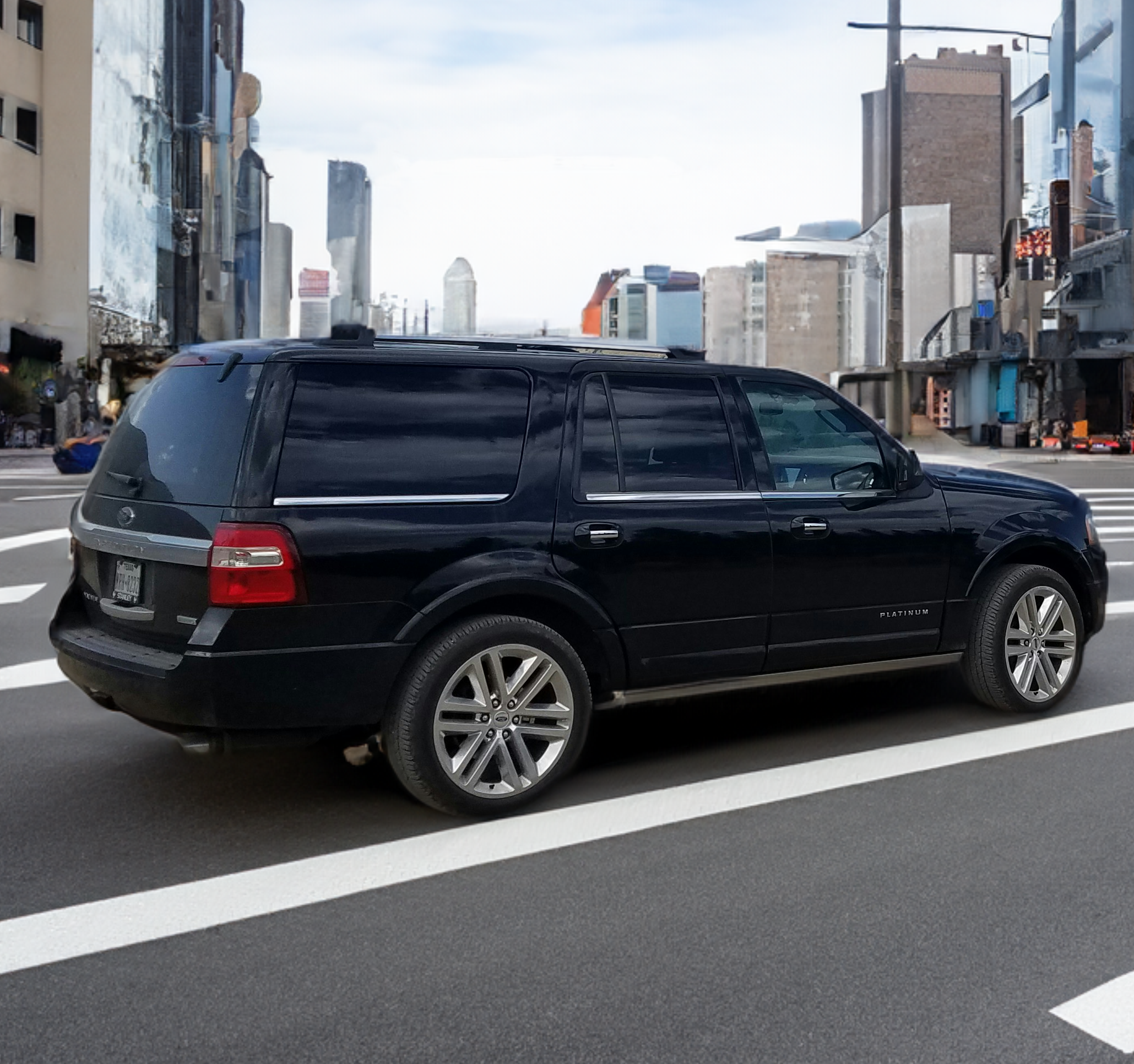 Black Ford Expedition in the city